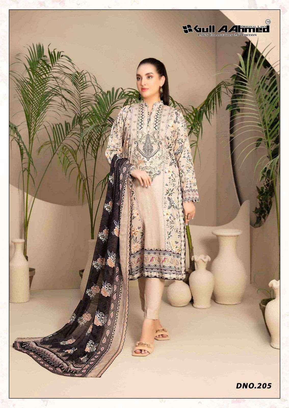 GULL AAHMED LAWN COLLECTION VOL 24 LAWN PAKISTANI SUITS ( 6 PCS CATALOG )