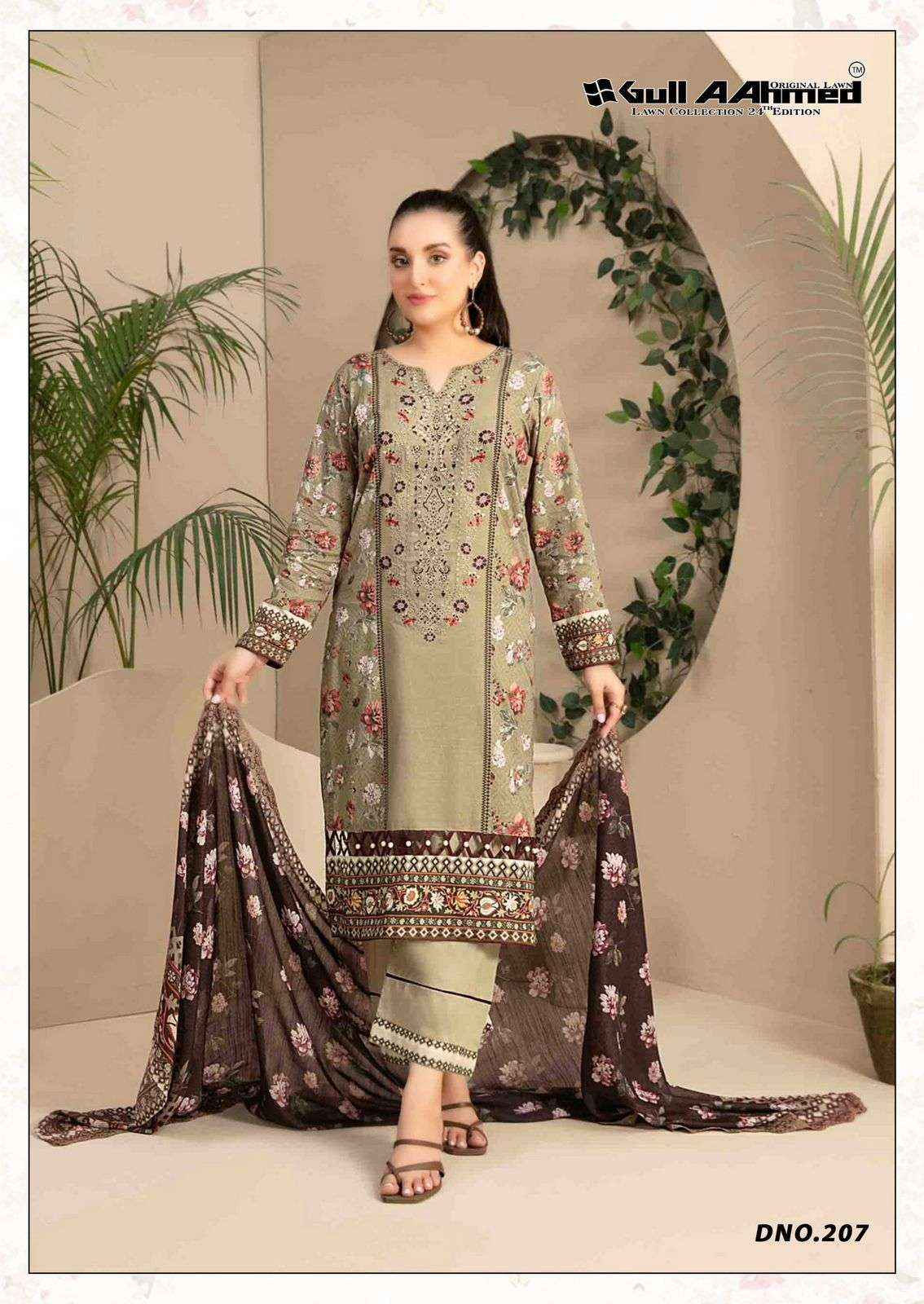 GULL AAHMED LAWN COLLECTION VOL 24 LAWN PAKISTANI SUITS ( 6 PCS CATALOG )