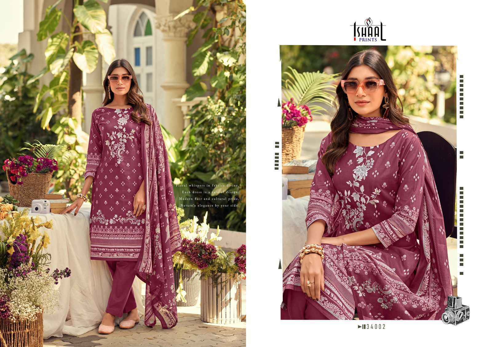 Ishaal Prints Gulmohar Vol 34 Wholesale Lawn Dress Material (10 Pc Catalouge )