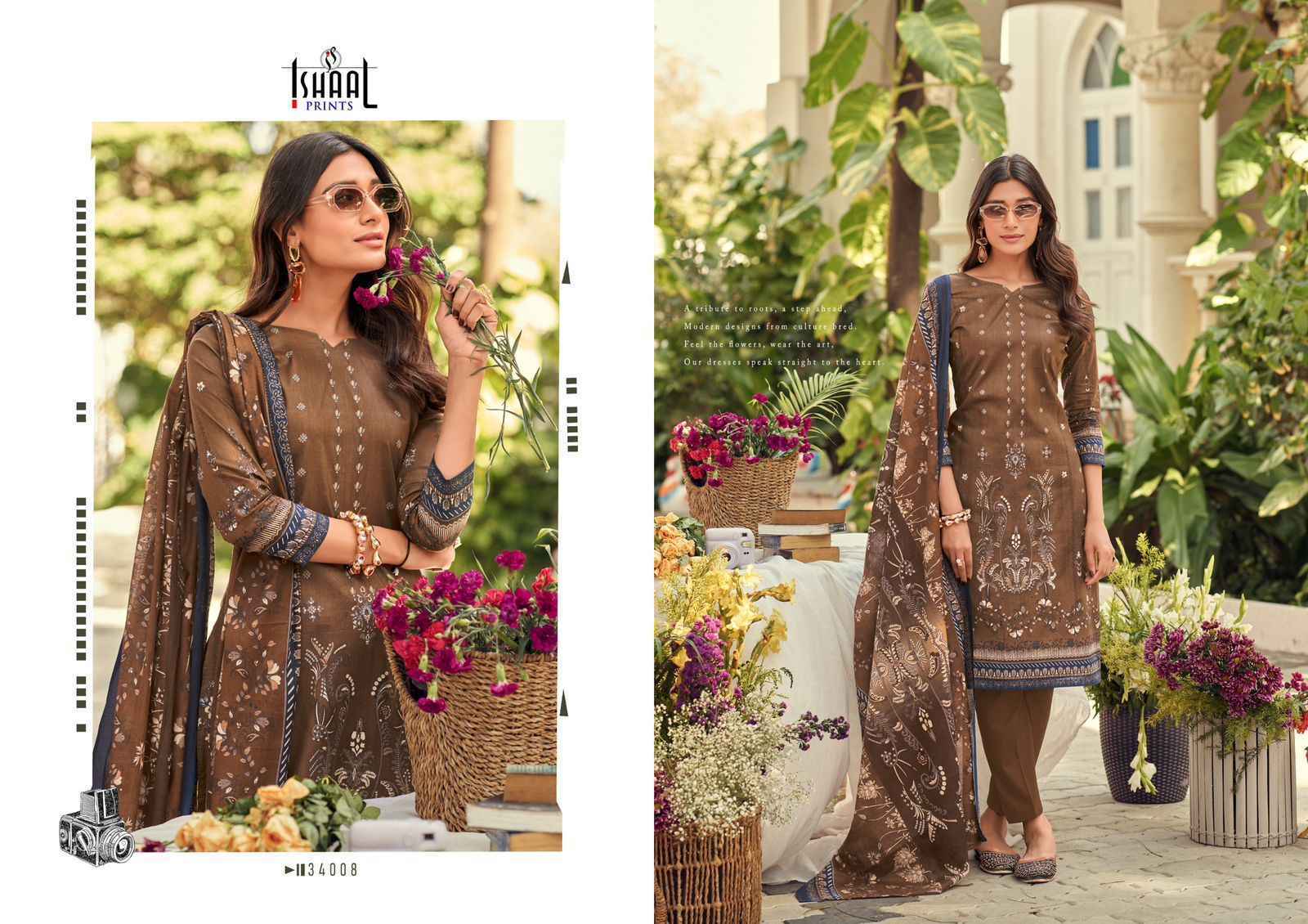 Ishaal Prints Gulmohar Vol 34 Wholesale Lawn Dress Material (10 Pc Catalouge )