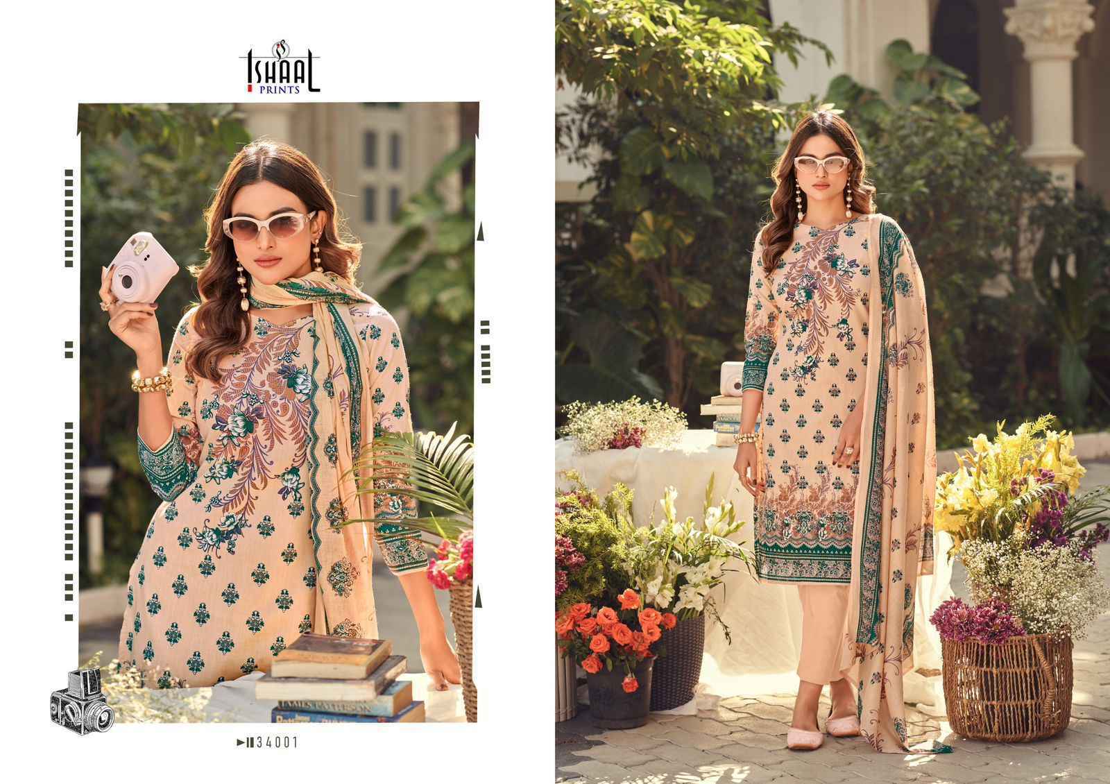 Ishaal Prints Gulmohar Vol 34 Wholesale Lawn Dress Material (10 Pc Catalouge )