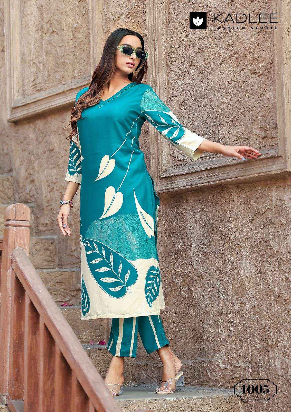 KADLEE FASHION RANGOLI RAYON PRINT FANCY KURTI WITH PANT SET WHOLESALE PRICE ( 6 PCS CATALOG )