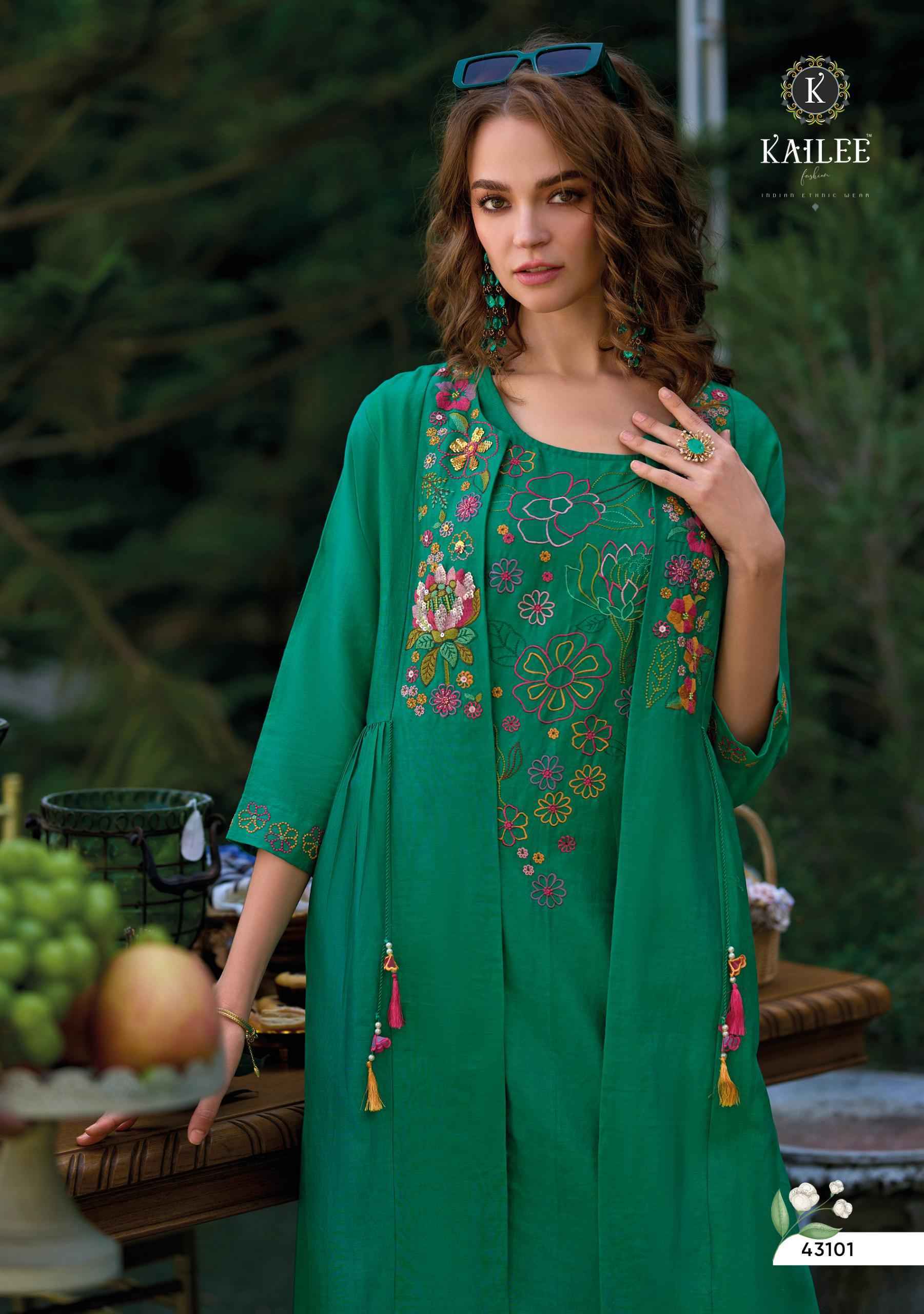 Kailee Fashion Bloom Viscouse Kurti Combo Set Wholesale Price ( 4 Pcs Catalog )