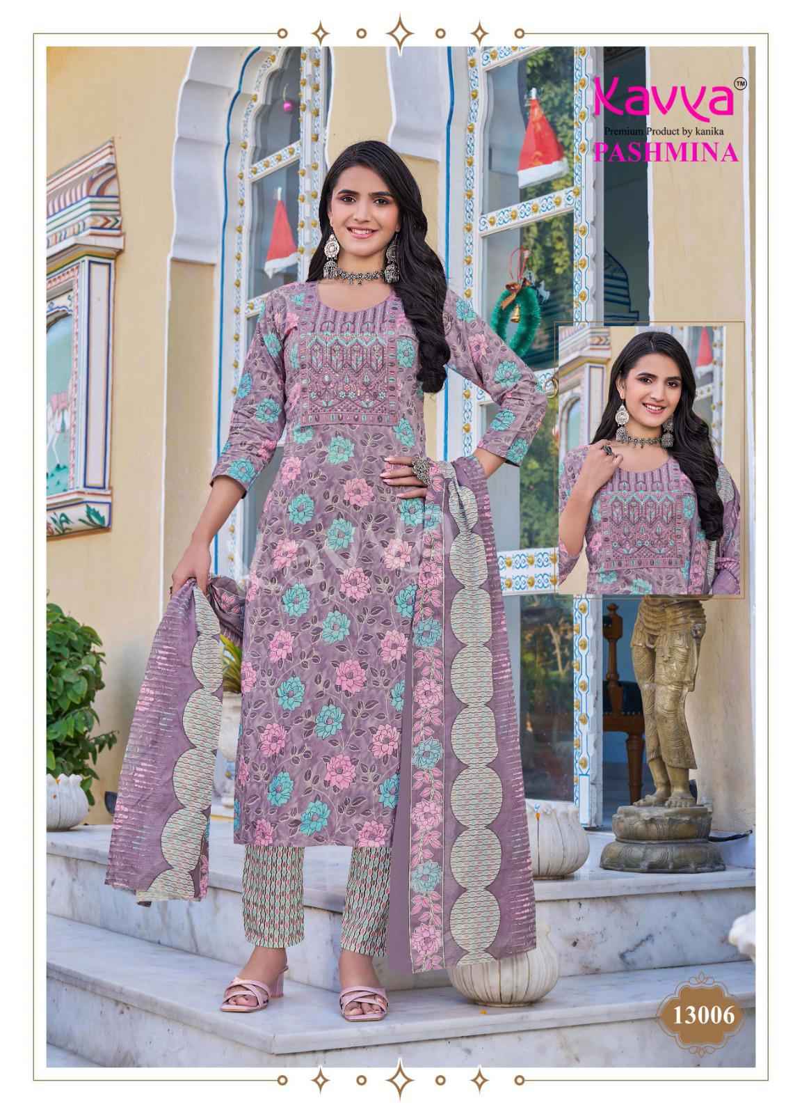 Kavya Pashmina Vol 13 Wholesale Readymade Suits ( 10 PCS CATALOG )