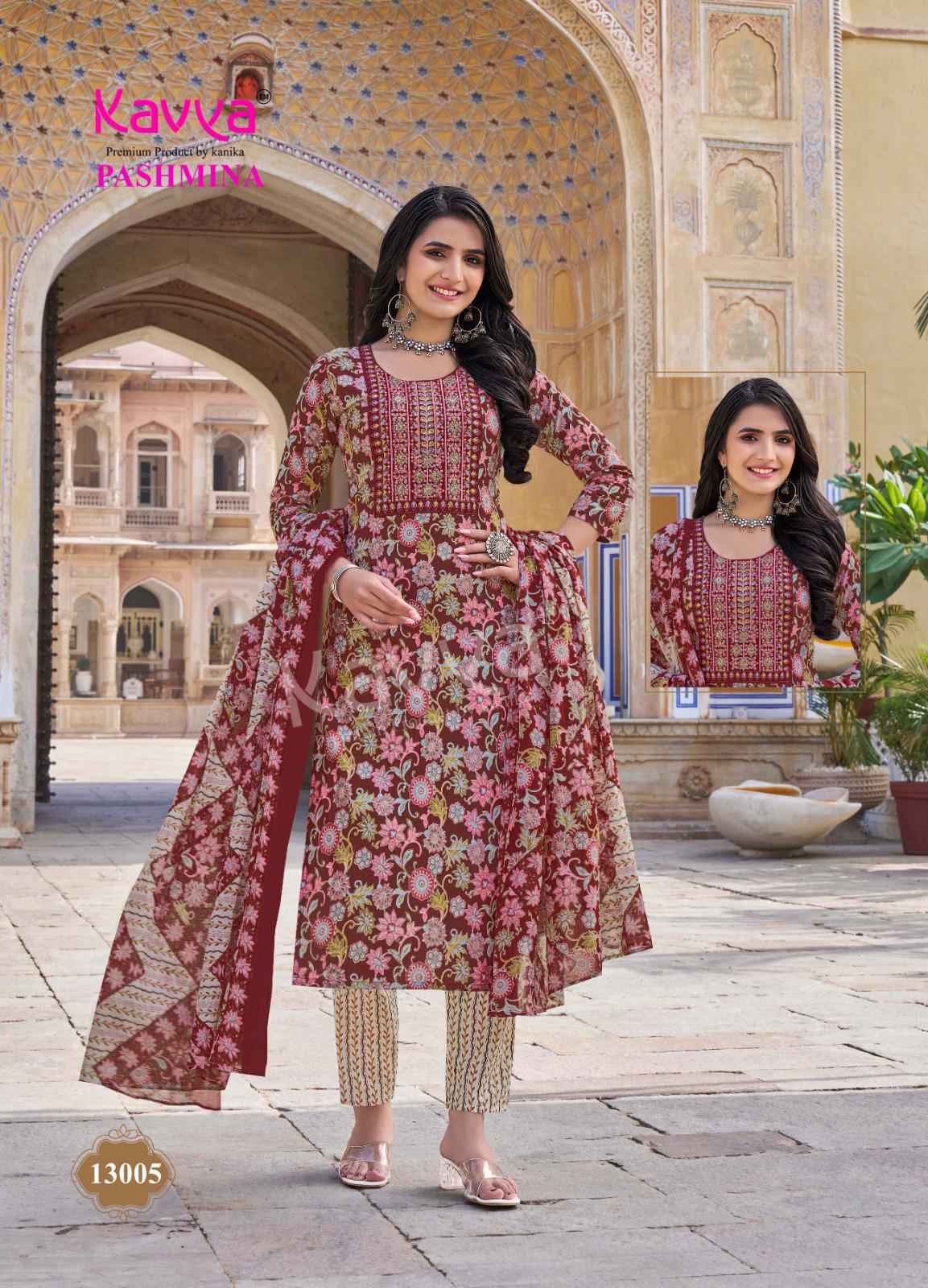 Kavya Pashmina Vol 13 Wholesale Readymade Suits ( 10 PCS CATALOG )