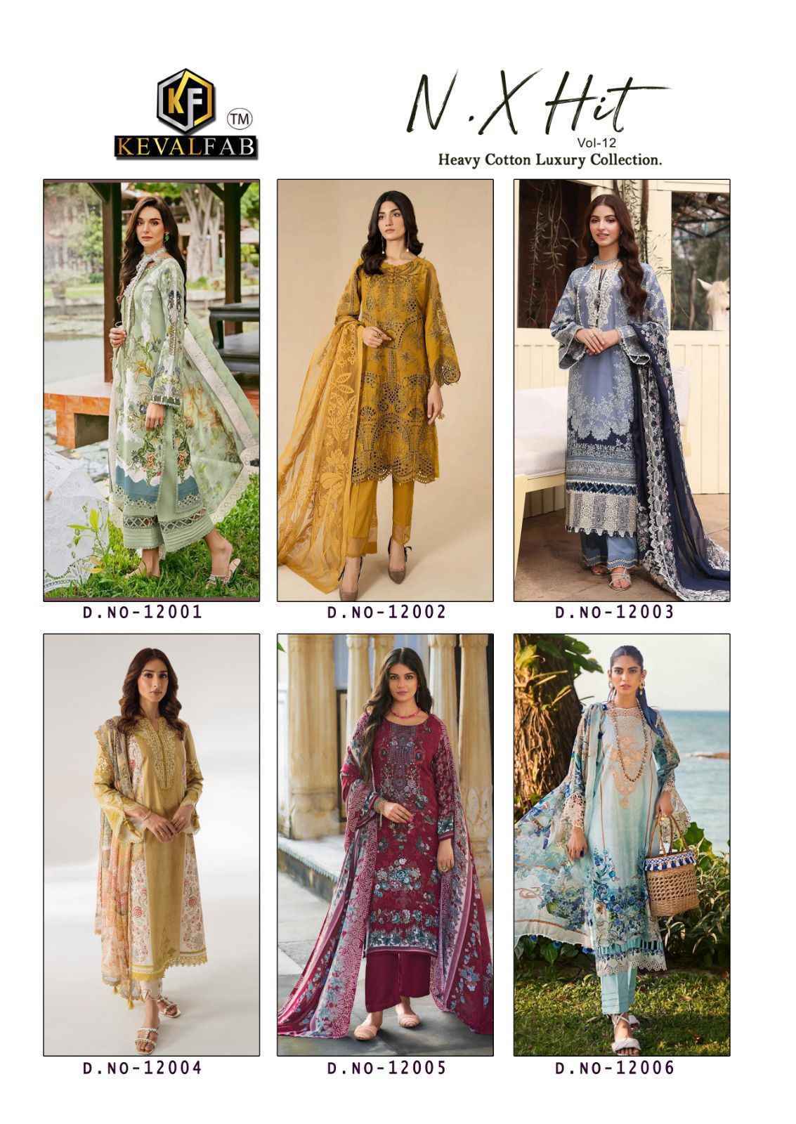 Keval Fab K Kasha Nx Hit Vol 12 Cotton Dress Material Wholesale Price ( 6 Pcs Catalog )