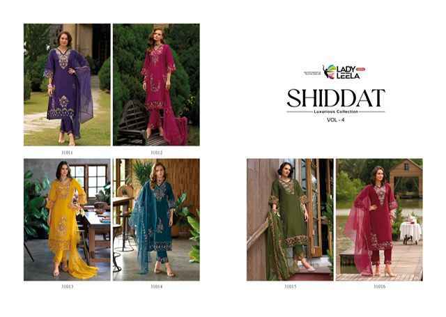 Lady Leela Shiddat Vol 4 Viscouse Rayon Dress Material Wholesale Price ( 6 Pcs catalog )