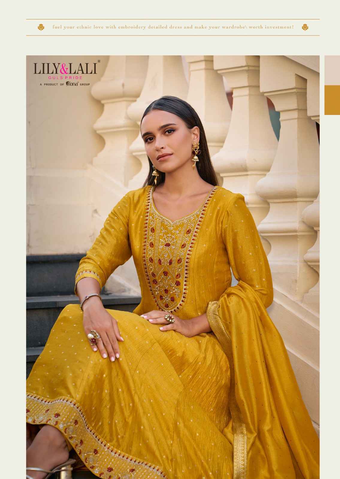 Lily & Lali Anarkali Vichitra Silk Readymade Kurti  Wholesale Price ( 6 Pcs Catalog )