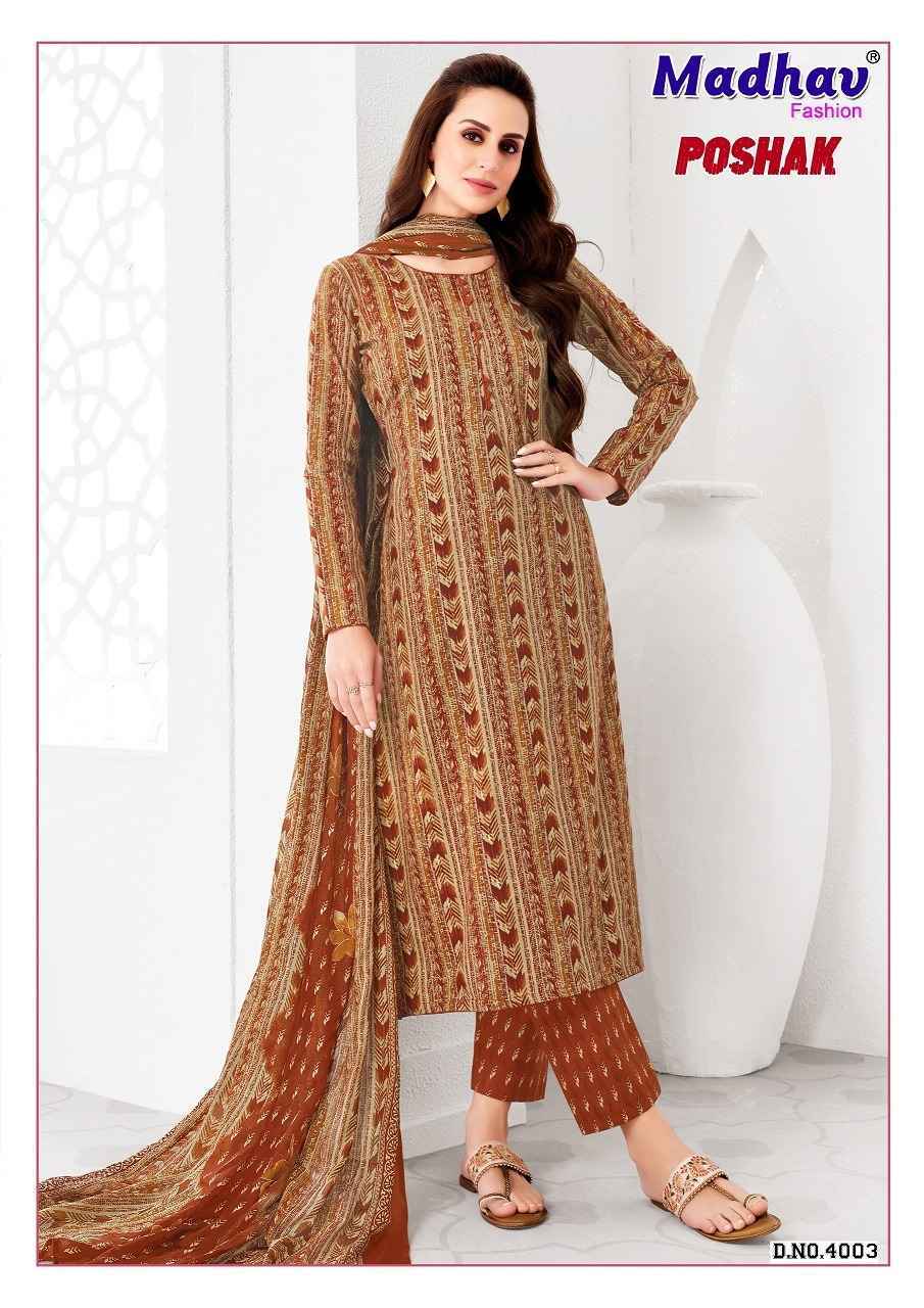 Madhav Fashion Poshak Vol 4 Cotton Dress Material Wholesale Price ( 10 Pcs Catalog )