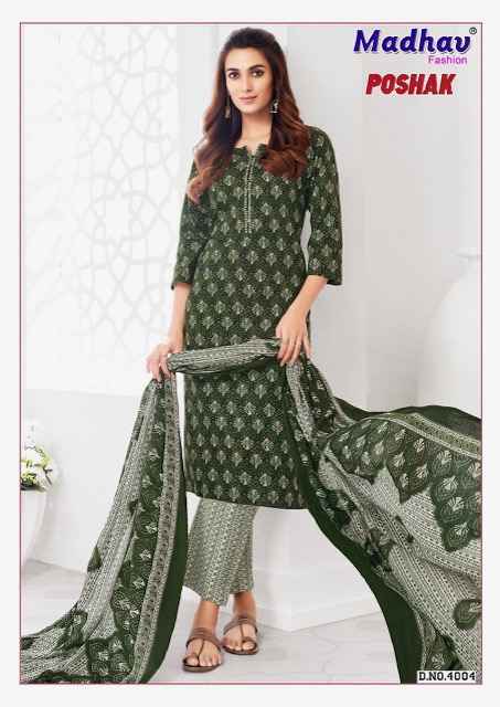 Madhav Fashion Poshak Vol 4 Cotton Dress Material Wholesale Price ( 10 Pcs Catalog )