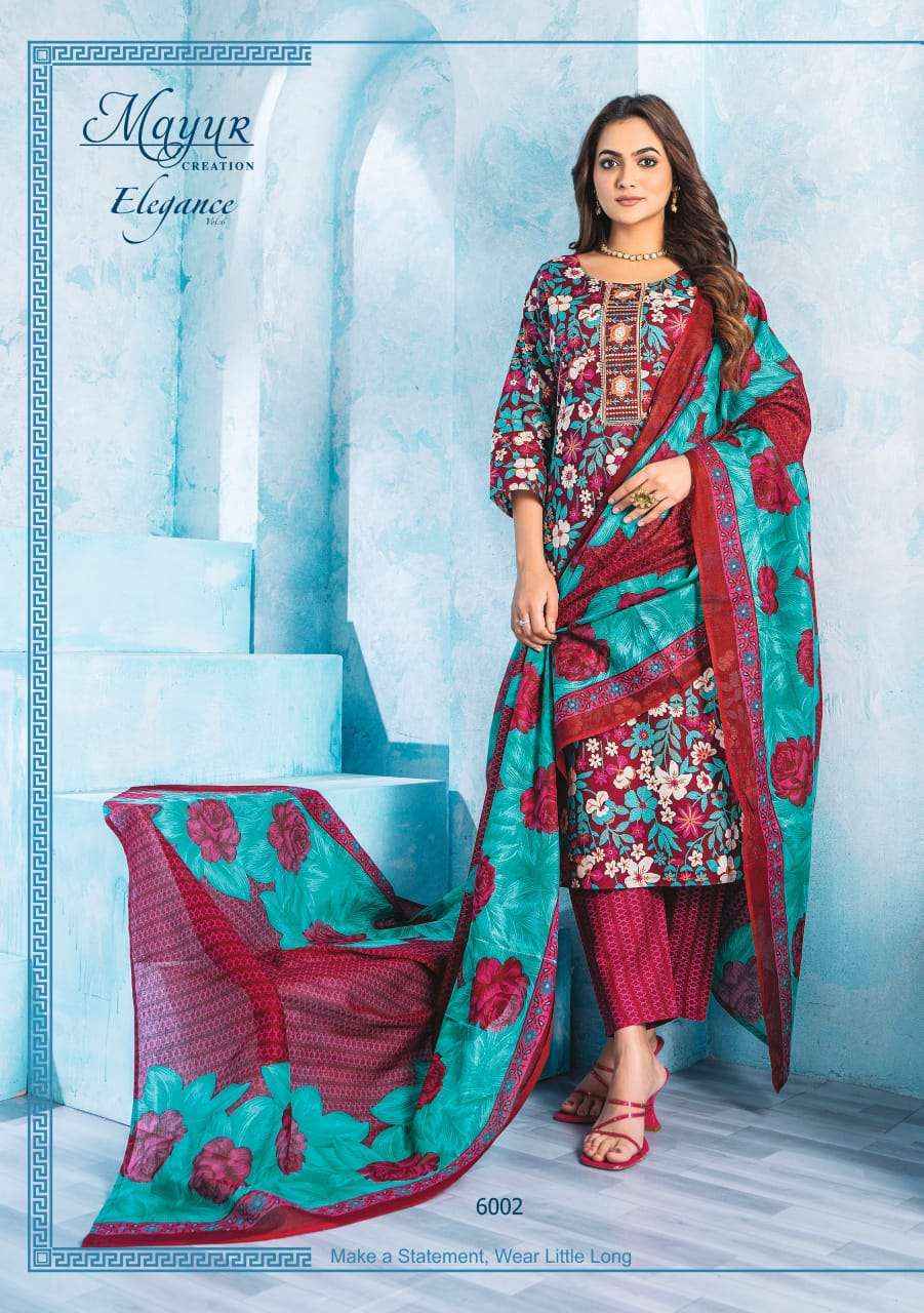 Mayur Creation Elegance Vol 6 Cotton Dress Material Wholesale Price ( 10 pcs Catalog )