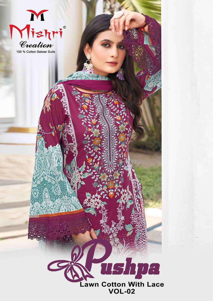 Mishri Creation Pushpa Vol 2 Cotton Dress Material Wholesale Price ( 6 Pcs Catalog )