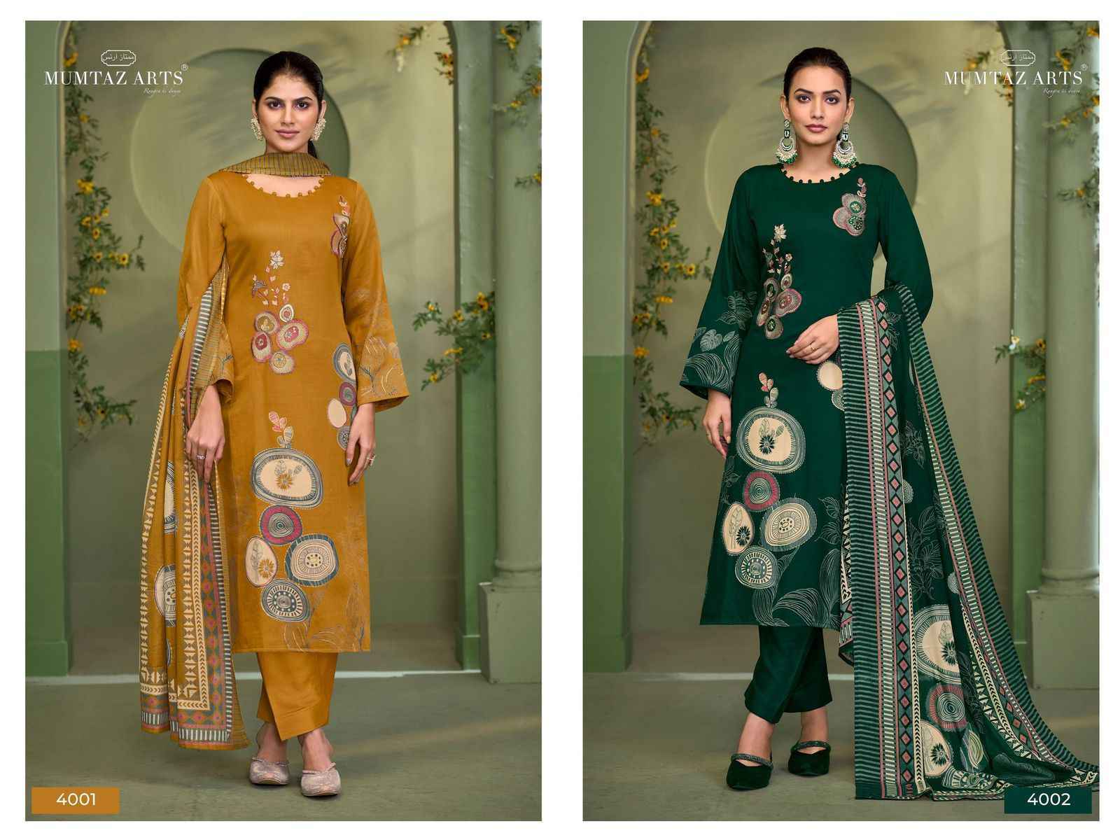 Mumtaz Arts Naqsh E Hunar Jam Silk Dress Material Wholesale Price ( 4 Pcs Catalog )