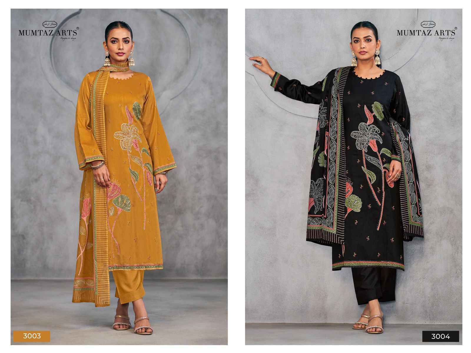 Mumtaz Arts Shabad Jam Silk Dress Material Wholesale price ( 4 Pcs Catalog )