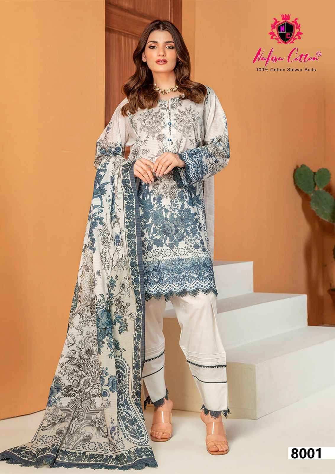 Nafisa Cotton Esra Karachi Vol 8 Cotton Dress Material Wholesale Price ( 6 Pcs Catalog )