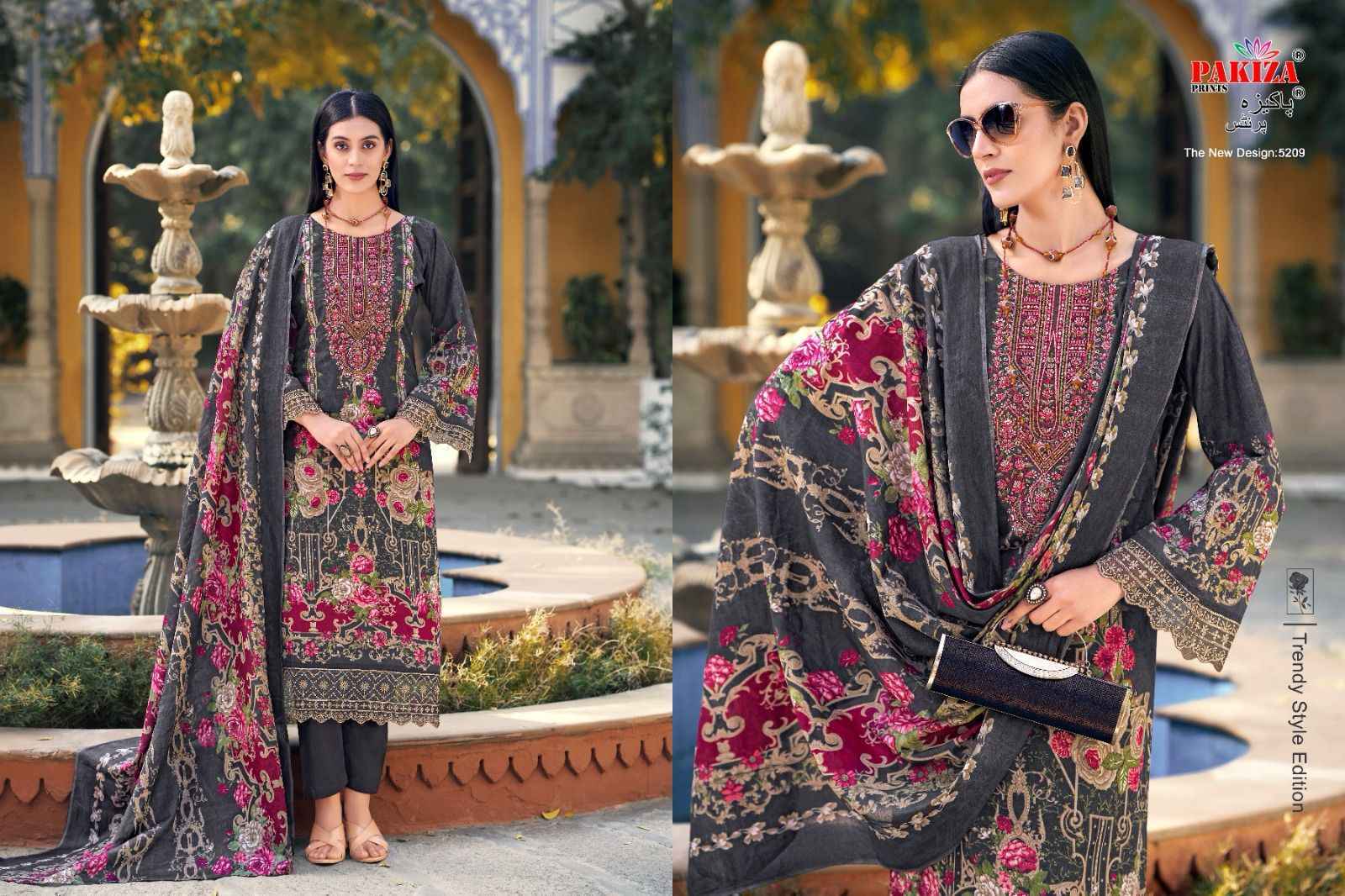 Pakiza Prints Taiyyeba Vol 52 Kashmiri Lawn Dress Material Wholesale Price ( 10 Pcs Catalog )