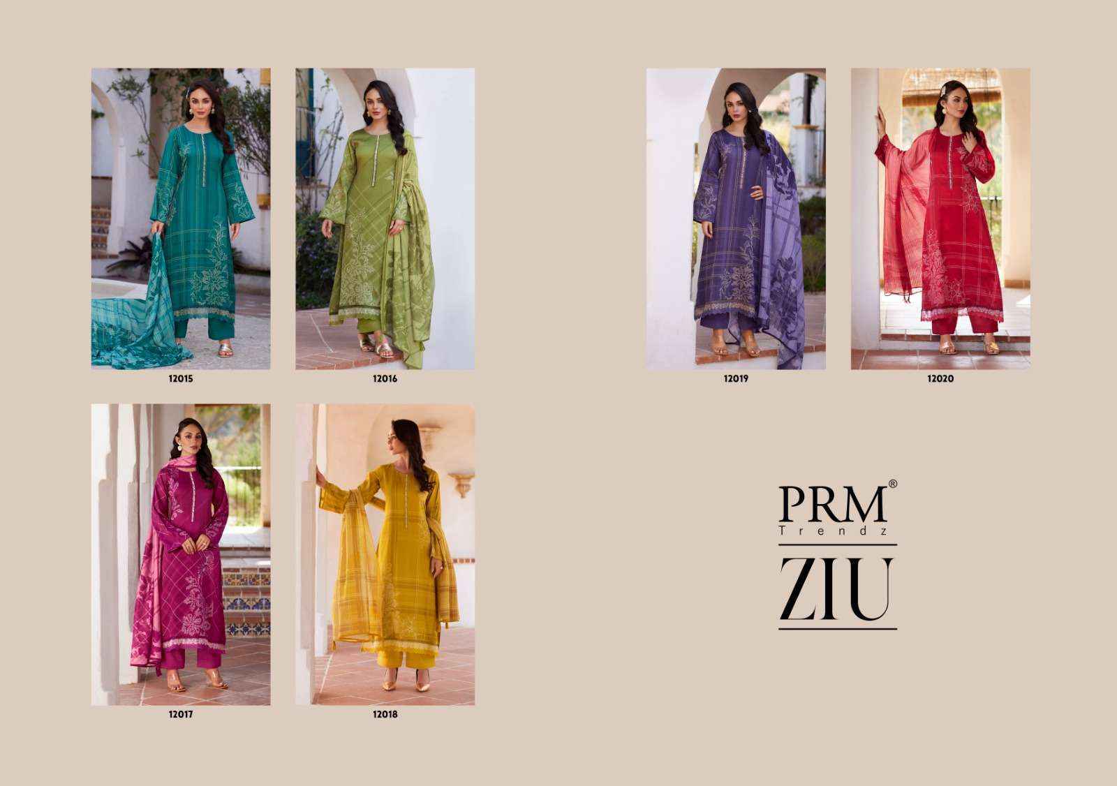 PRM Trendz Ziu Jam Cotton Dress Material Wholesale Price ( 6 Pcs Catalog )