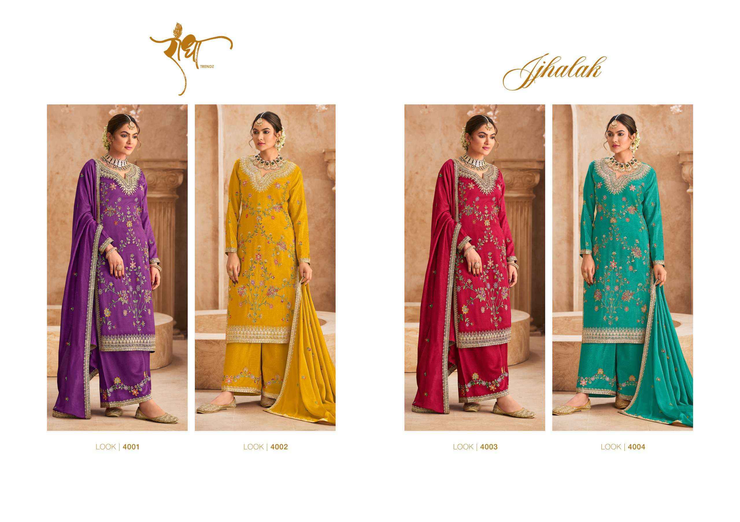 Radha Trendz Jhalak Readymade Chinon Suit Wholesale Price ( 4 Pcs Catalog )