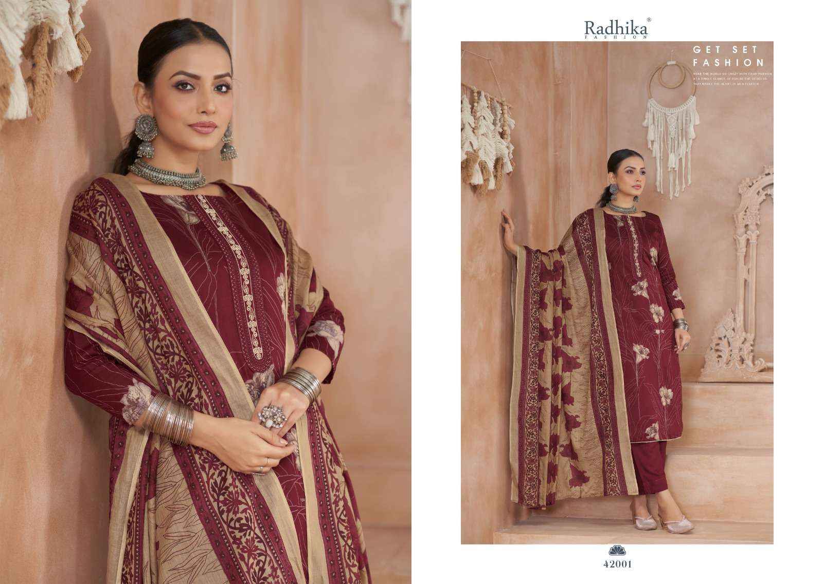 Radhika Azara Julie Summer Wear Fancy Dress  Material Wholesale Price ( 4 Pcs Catalog )