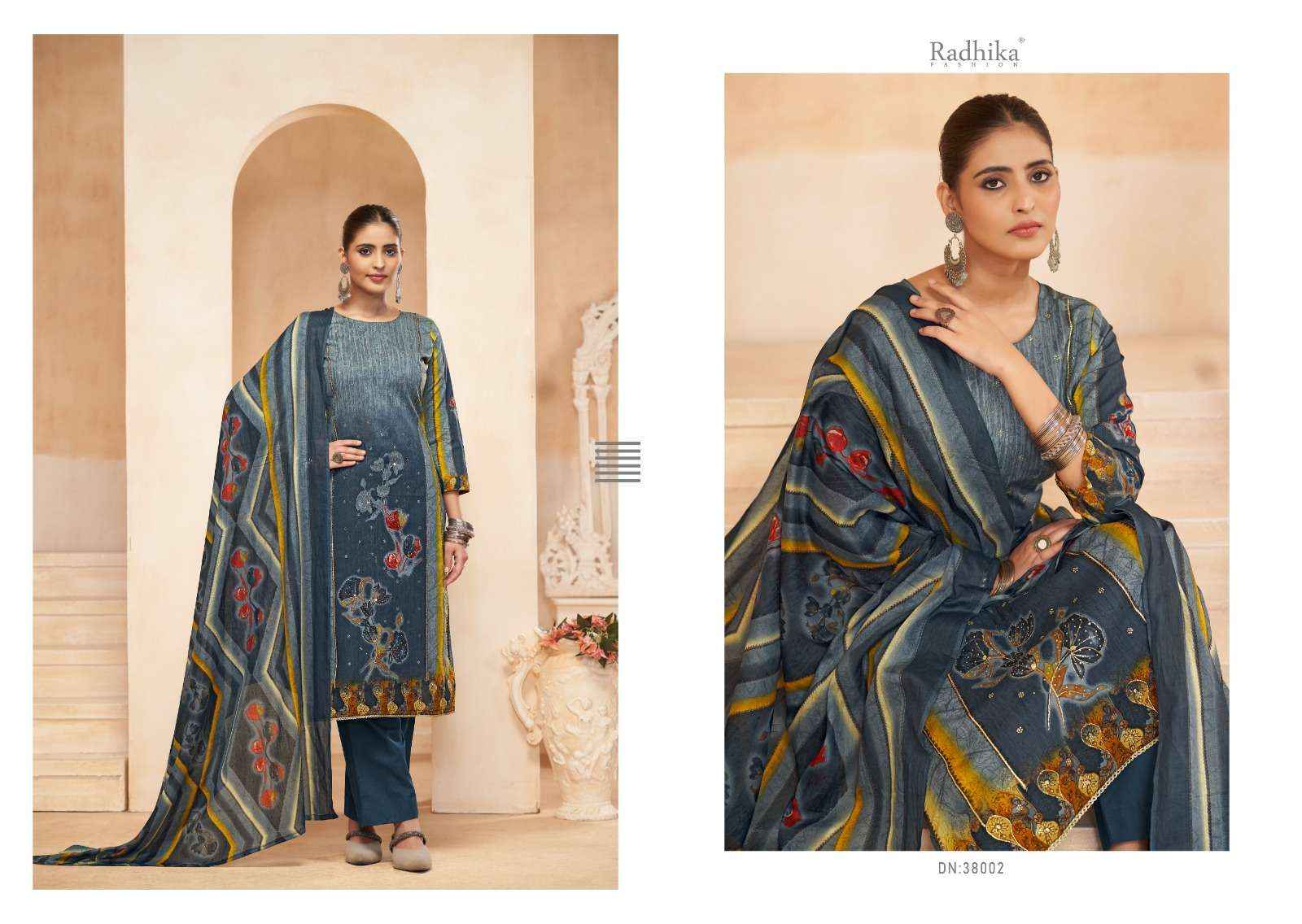 RADHIKA FASHION AZARA AVNEE LAWN COTTON DRESS MATERIAL ( 4 PCS CATALOG )