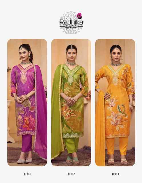 Radhika Lifestyle Aanchal Vol 1 Tissue Silk Kurti Combo Set Wholesale Price ( 6 pcs Catalog )