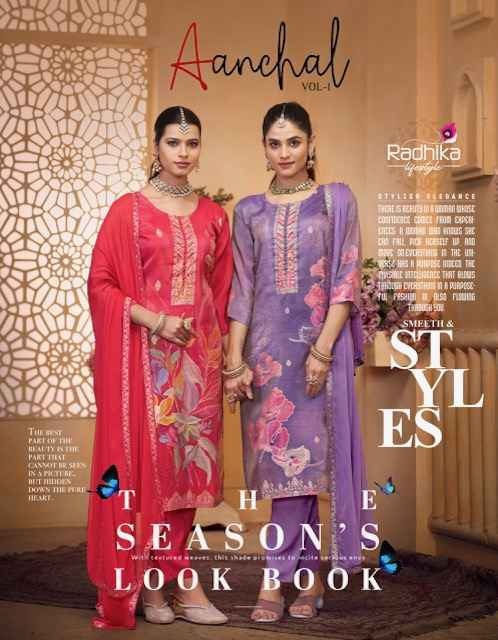 Radhika Lifestyle Aanchal Vol 1 Tissue Silk Kurti Combo Set Wholesale Price ( 6 pcs Catalog )