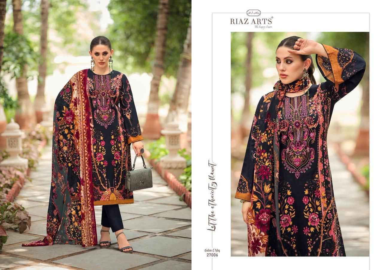 Riaz Arts Gulzar E Ishq Karachi Lawn Dress Material Wholesale Price ( 8 Pcs Catalog )