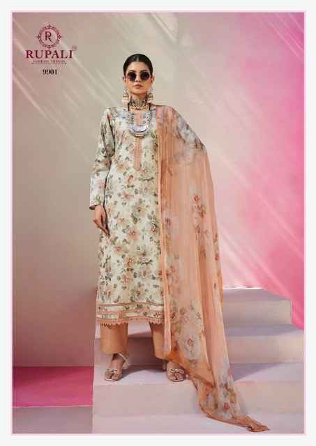 Rupali Fashion Dyani Jam Satin Dress Material Wholesale Price ( 4 Pcs Catalog )