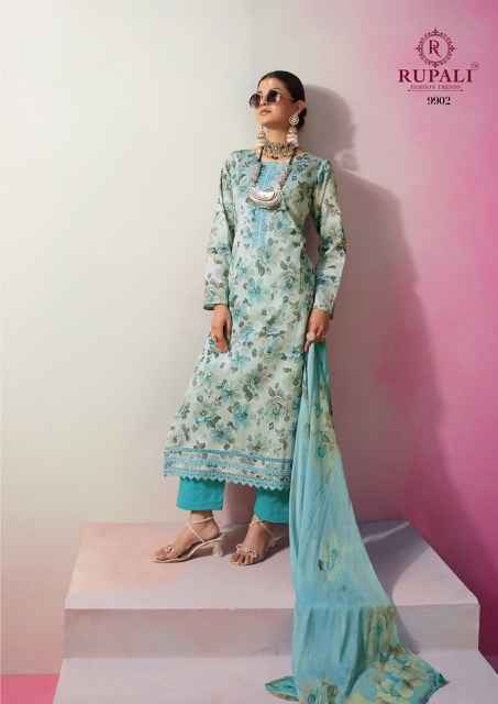 Rupali Fashion Dyani Jam Satin Dress Material Wholesale Price ( 4 Pcs Catalog )