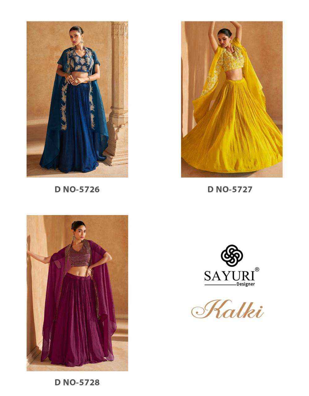 SAYURI DESIGNER KALKI BEAUTIFUL DESIGNER PARTYWEAR SUITS ( 3 PCS CATALOG )