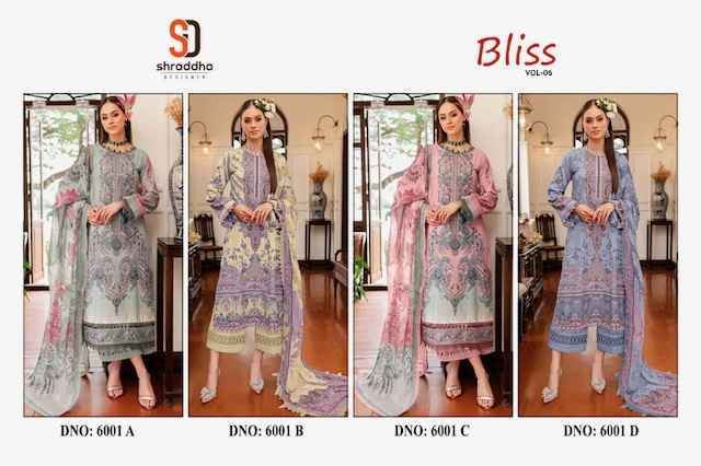 Shraddha Designer Bliss Vol 6 Lawn Cotton Dress Material Wholesale Price ( 4 Pcs Catalog )