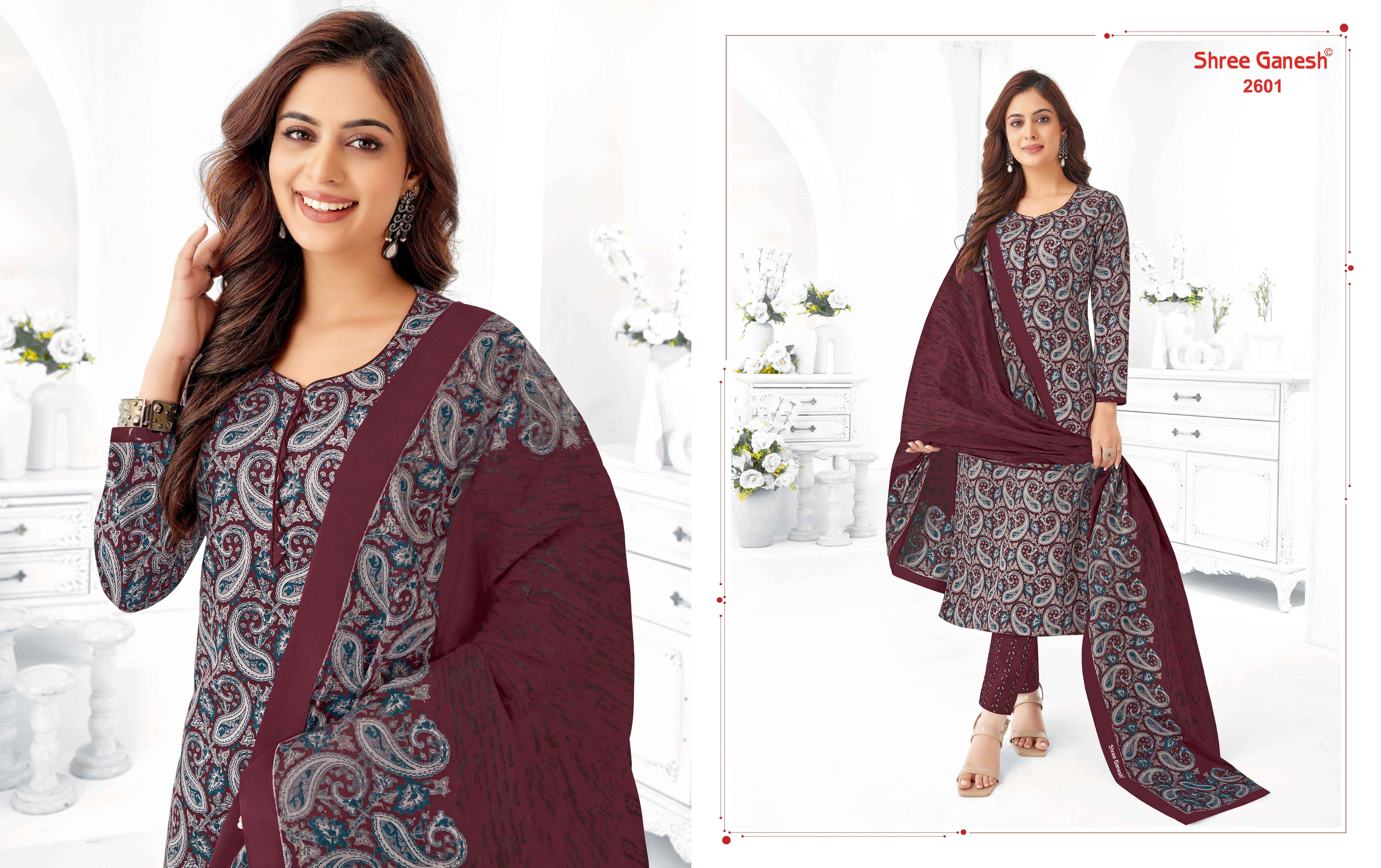 SHREE GANESH SAMAIYRA VOL 16 COTTON PRINTED SALWAR KAMEEZ WHOLESALE PRICE ( 6 PCS CATALOG )