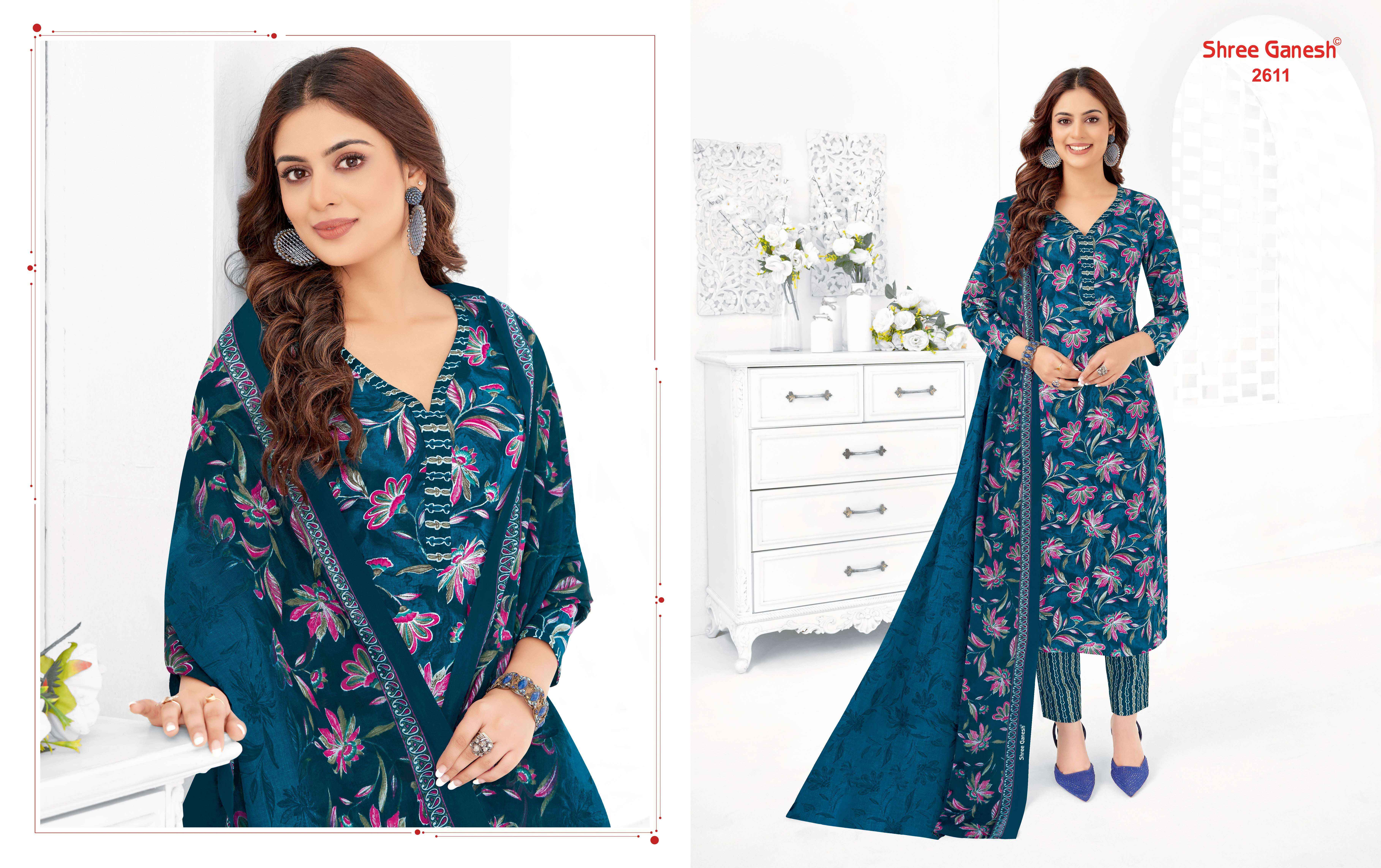 SHREE GANESH SAMAIYRA VOL 16 COTTON PRINTED SALWAR KAMEEZ WHOLESALE PRICE ( 6 PCS CATALOG )