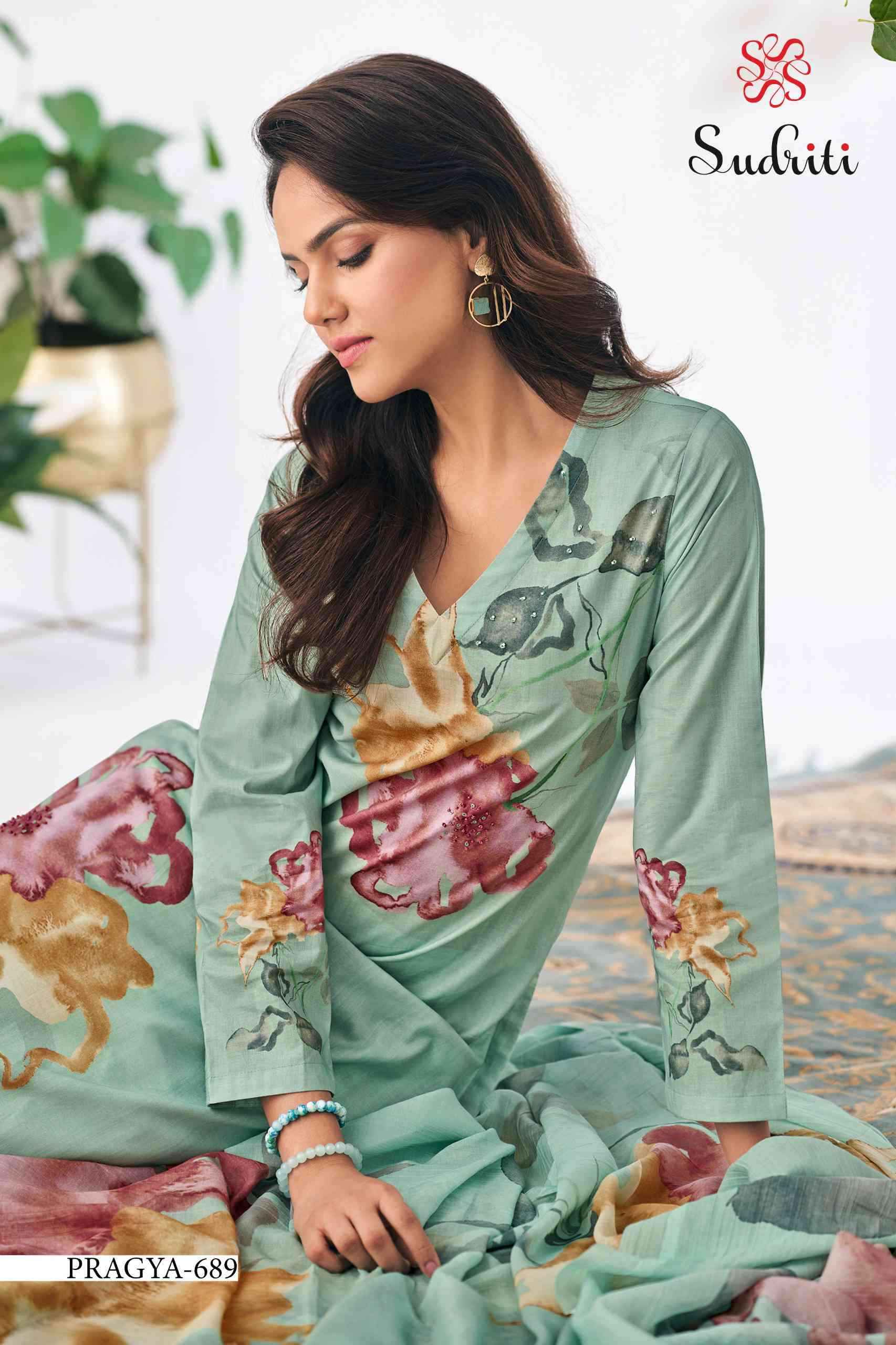 Sudriti Pragya Wholesale Pure Cotton Fancy Ladies Suits ( 8 Pcs Catalog )