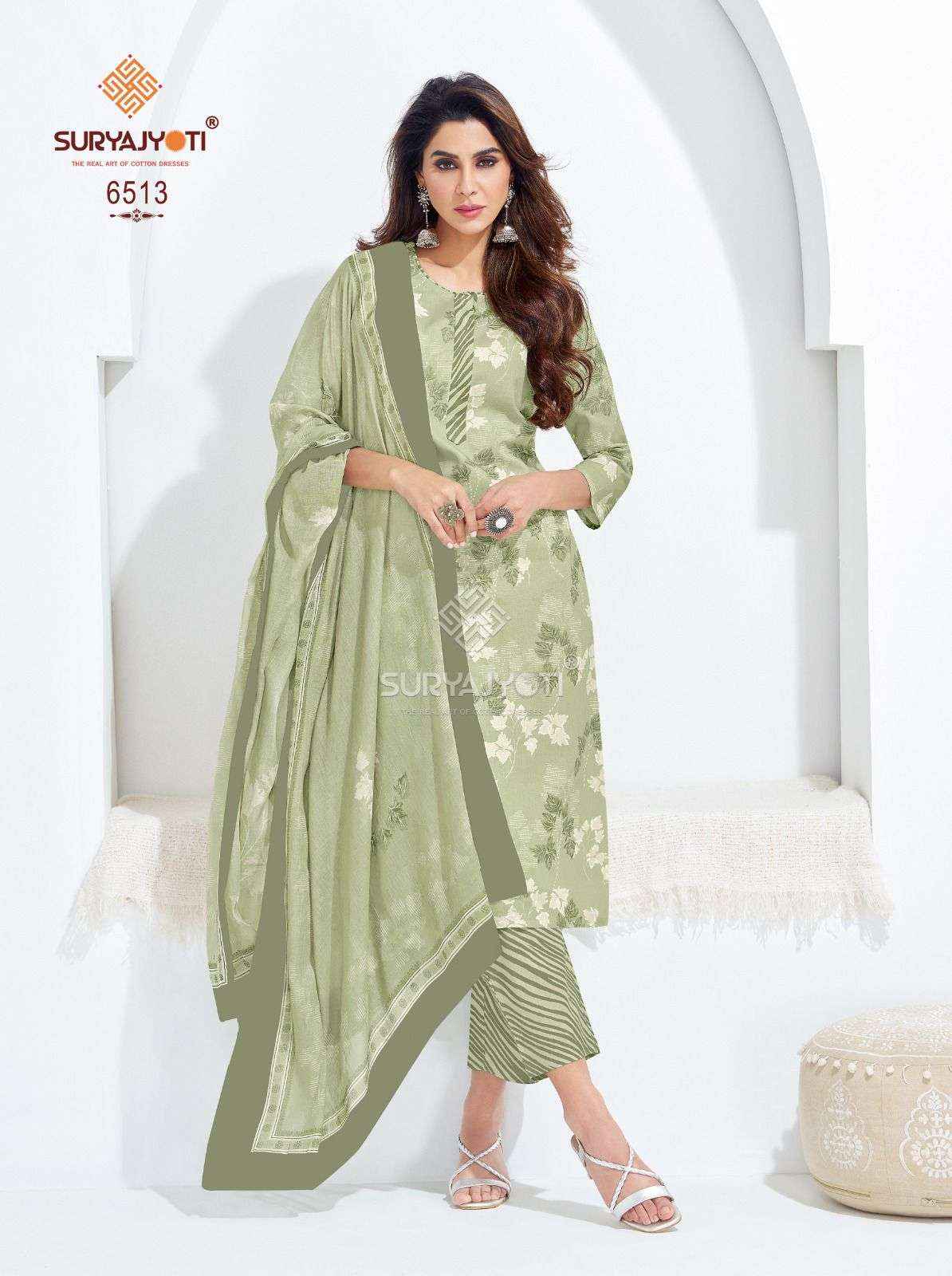 SURYAJYOTI TRENDY COTTON VOL 65 COTTON PRINTED DRESS MATERIAL WHOLESALE PRICE ( 20 PCS CATALOG )