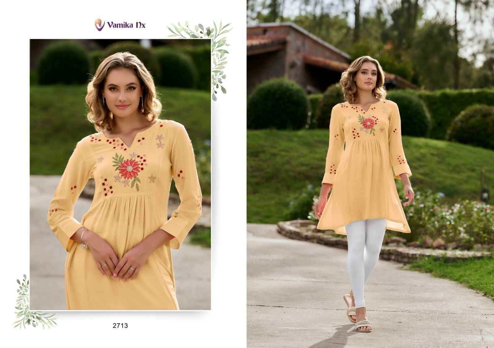 Vamika NX Rang Mahal Vol 3 Rayon Kurti Wholesale Price ( 5 Pcs Catalog )