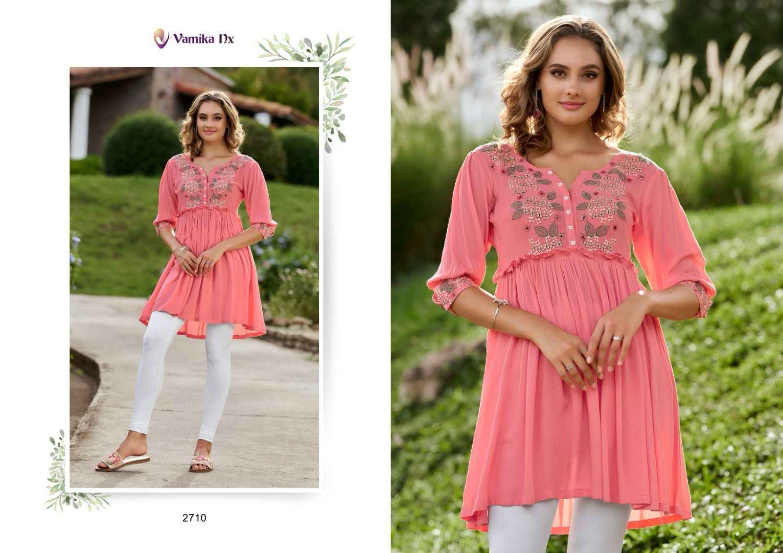 Vamika NX Rang Mahal Vol 3 Rayon Kurti Wholesale Price ( 5 Pcs Catalog )