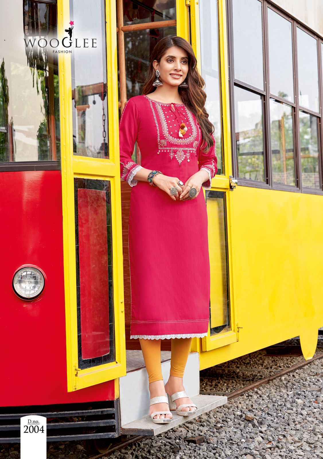 Wooglee Ananya Rayon Kurti Wholesale Price ( 4 Pcs Catalog )