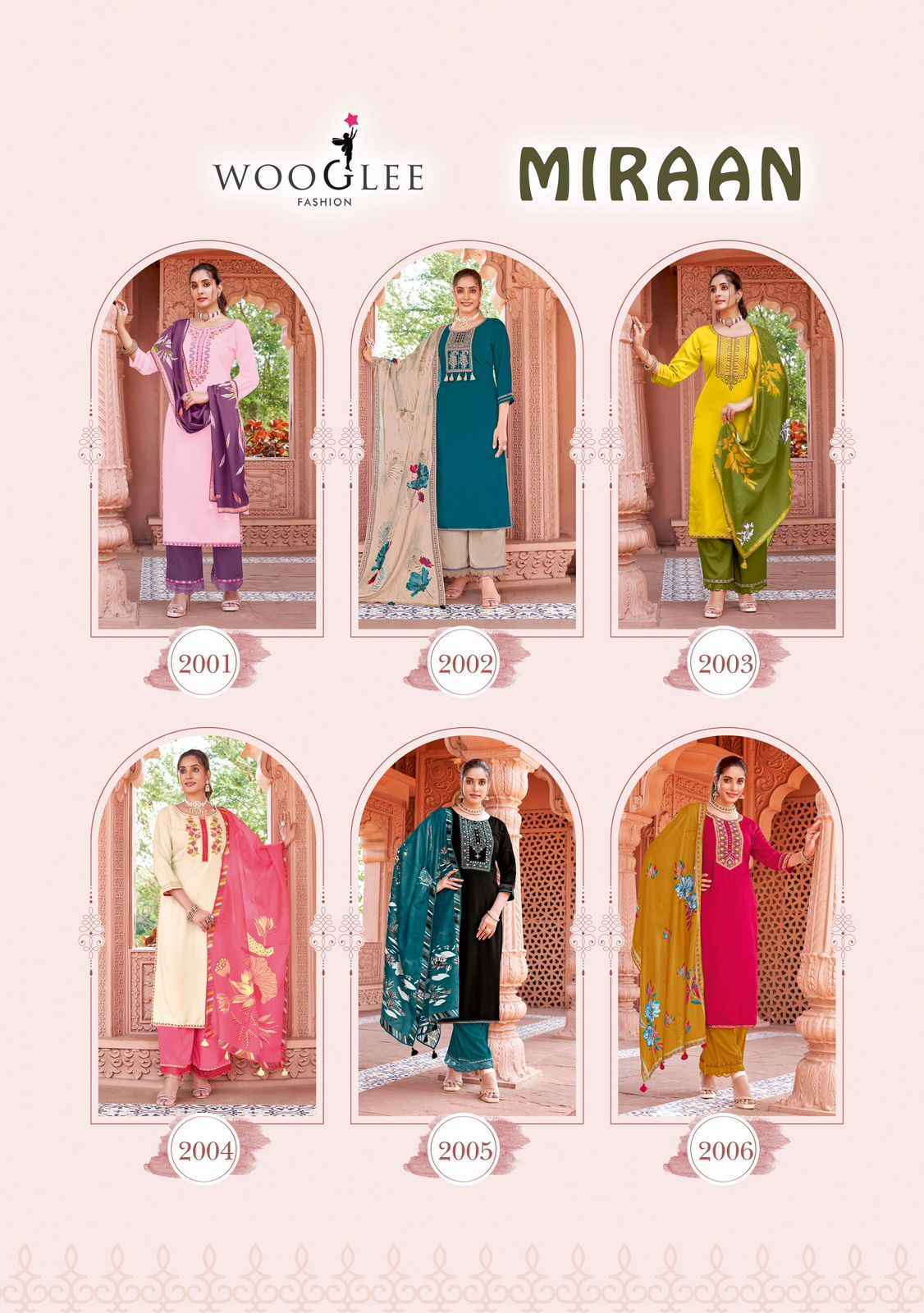 Wooglee Miraan Rayon Kurti Combo Wholesale Price ( 6 pcs Catalog )