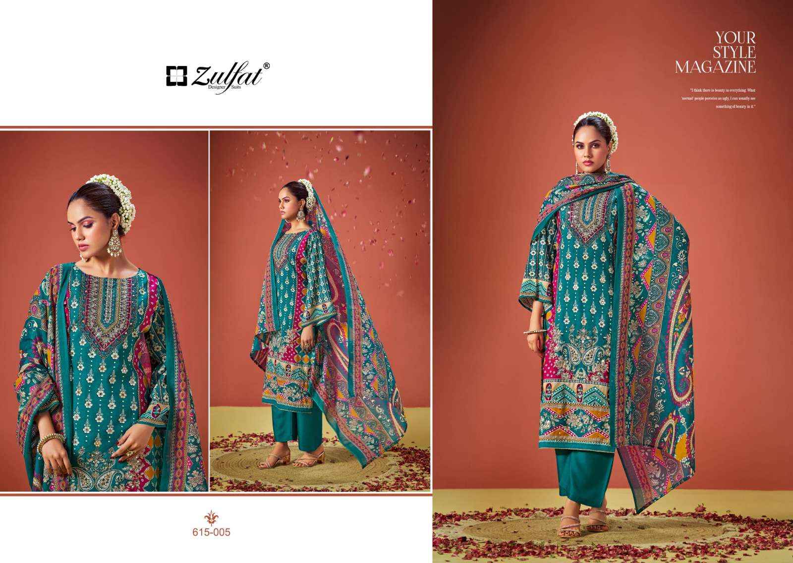 ZULFAT DESIGNER SUITS AAYAT VOL 11 VISCOSE FANCY SUIT WHOLESALE PRICE ( 6 PCS CATALOG )