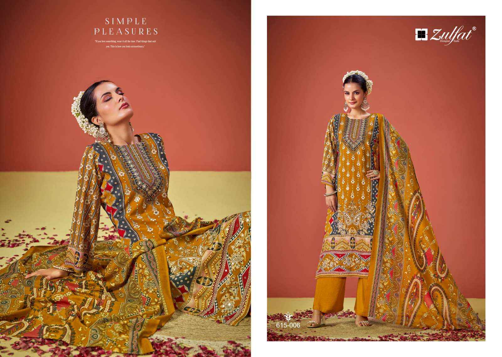 ZULFAT DESIGNER SUITS AAYAT VOL 11 VISCOSE FANCY SUIT WHOLESALE PRICE ( 6 PCS CATALOG )