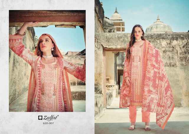 Zulfat Gulnaaz Cotton Dress Material Wholesale Price ( 8 Pcs Catalog )