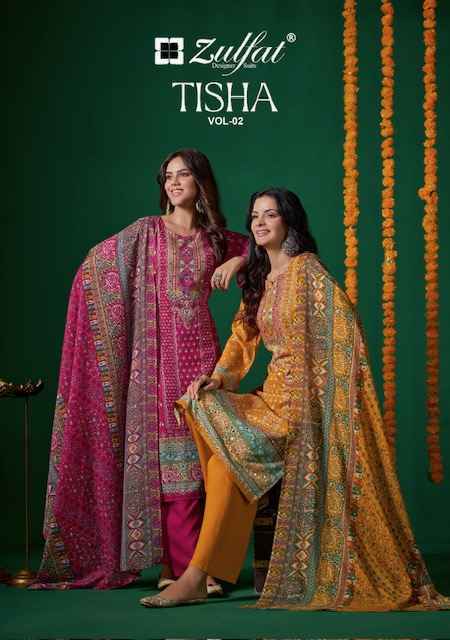 Zulfat Tisha Vol 2 Viscouse Shimmer Dress Material Wholesale Price ( 6 Pcs Catalog )