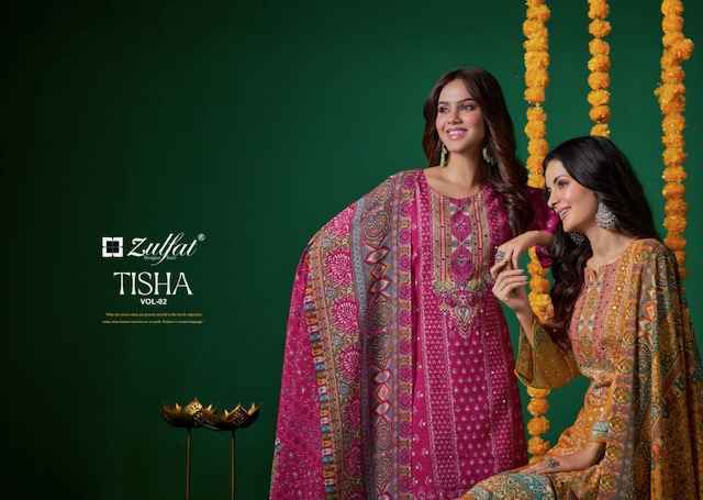 Zulfat Tisha Vol 2 Viscouse Shimmer Dress Material Wholesale Price ( 6 Pcs Catalog )