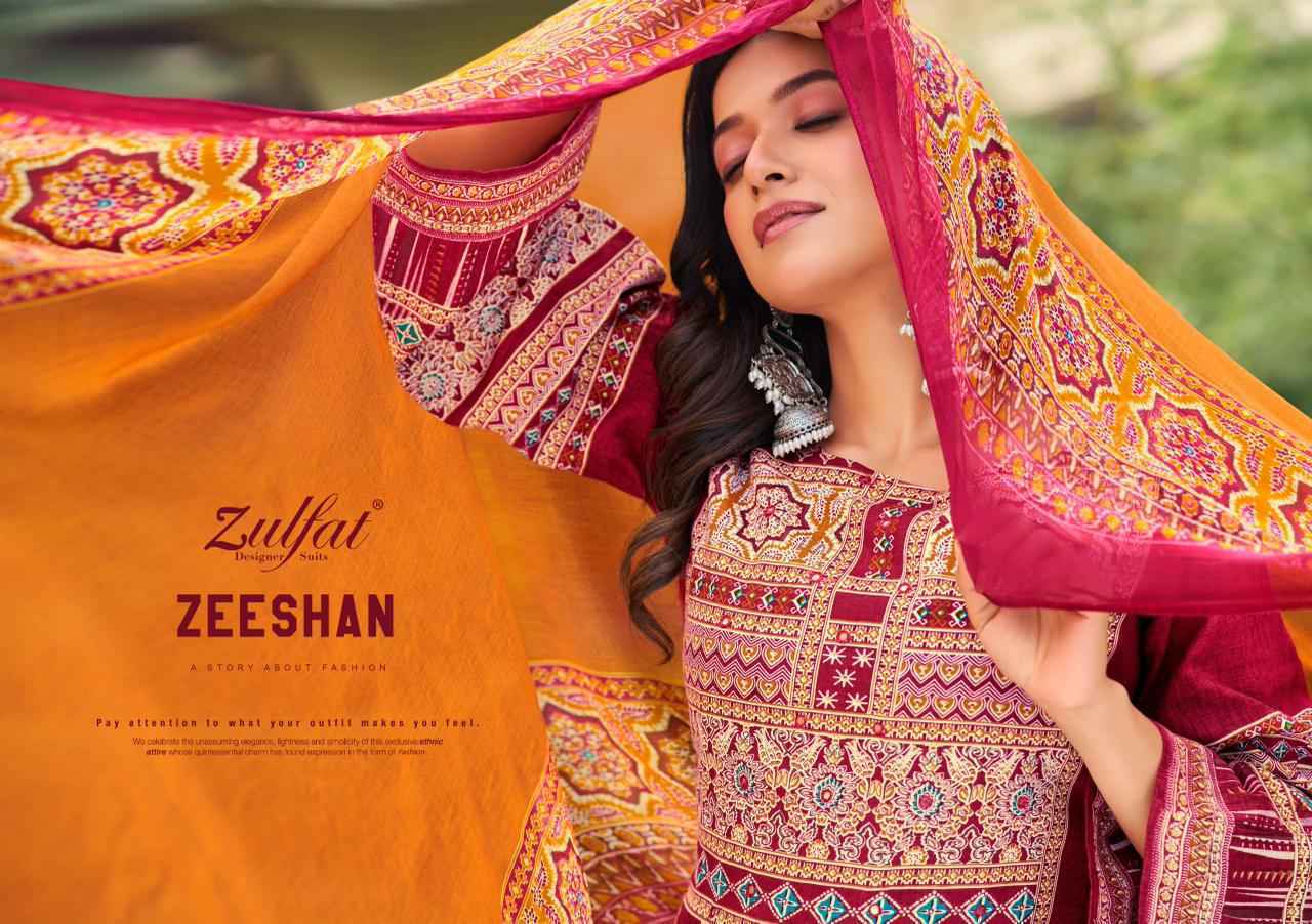 Zulfat Zeeshan Cotton Dress Material Wholesale Price ( 8 Pcs Catalog )