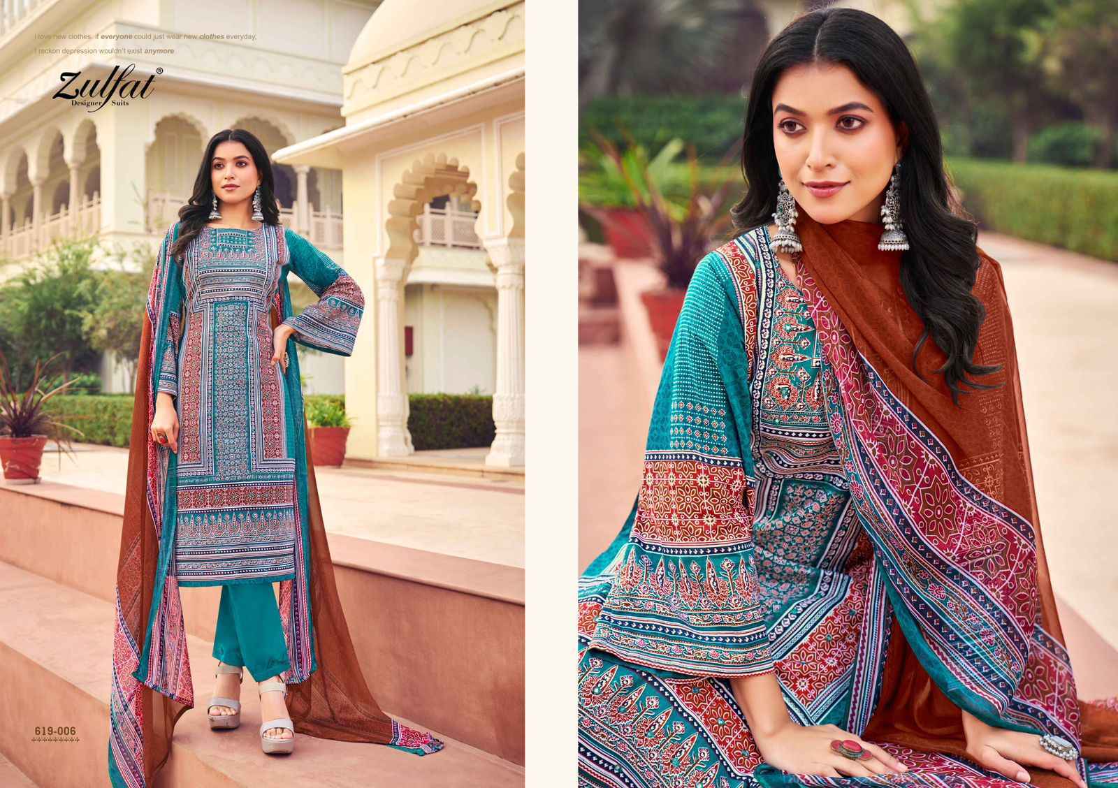 Zulfat Zeeshan Cotton Dress Material Wholesale Price ( 8 Pcs Catalog )