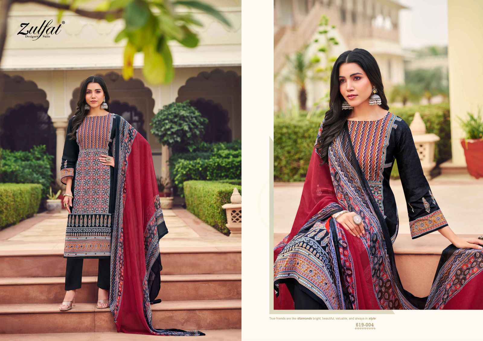 Zulfat Zeeshan Cotton Dress Material Wholesale Price ( 8 Pcs Catalog )