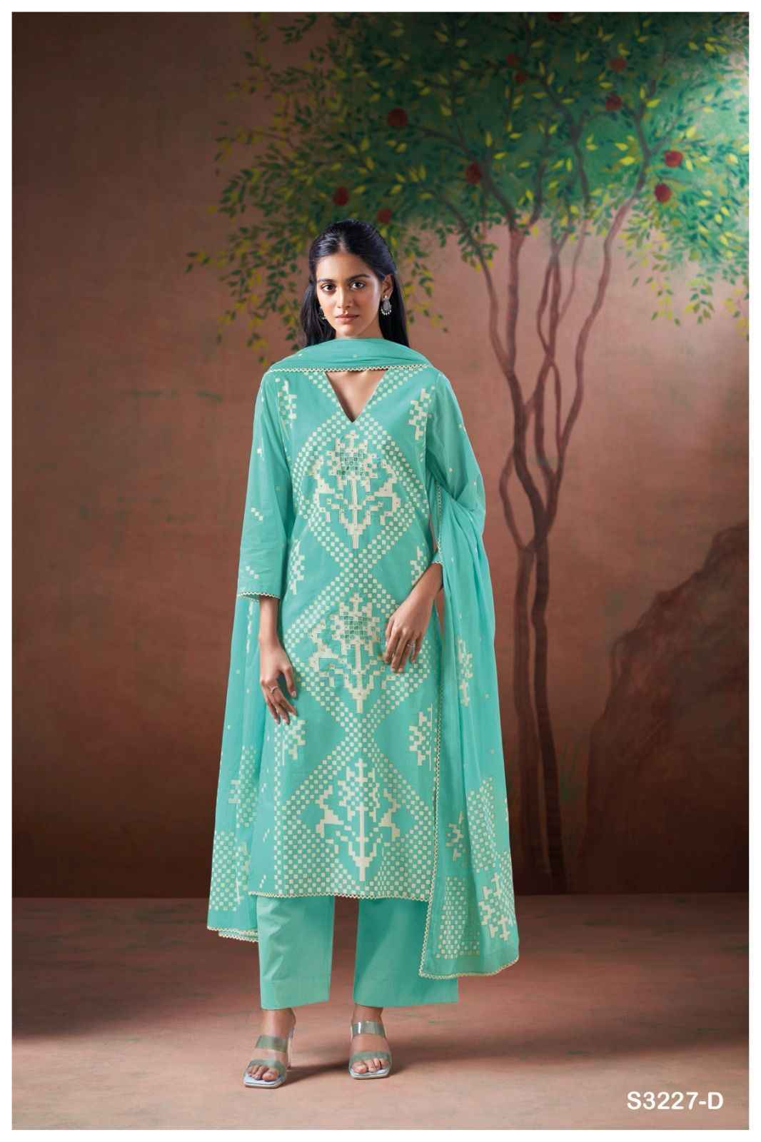 Ganga Belen 3227 Premium Cotton Dress Material Wholesale Price ( 4 Pcs Catalog )