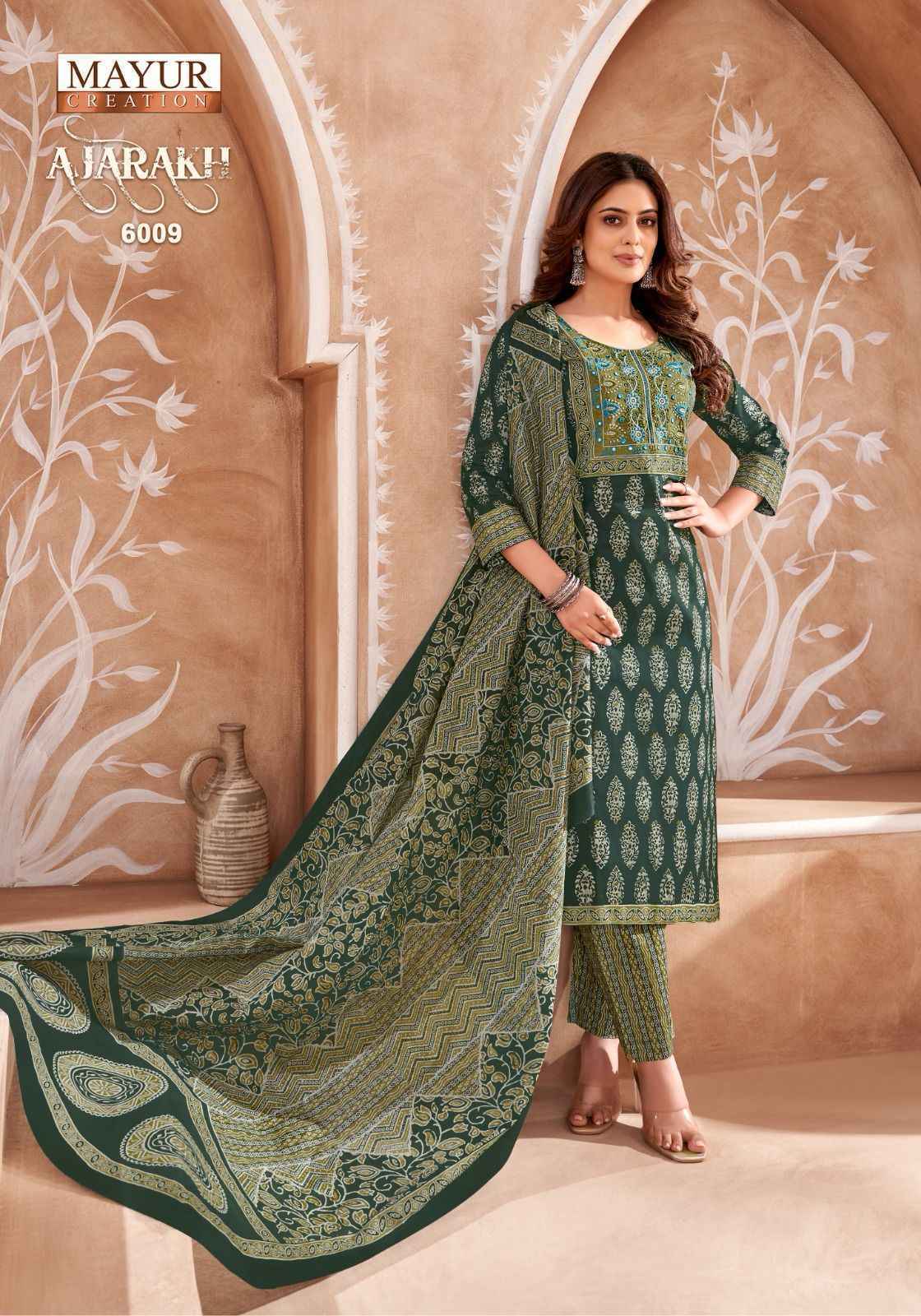 Mayur Creation Ajarakh Vol 6 Readymade Cotton Dress Wholesale Price ( 10 Pcs Catalog )