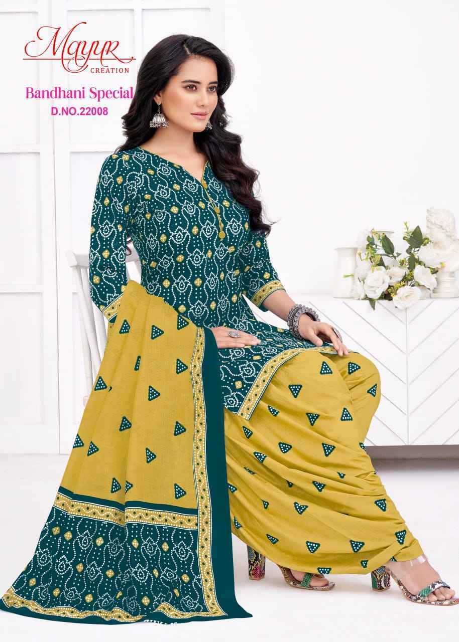 Mayur Creation Bandhani Special Vol 22 Cotton Dress Material Wholesale Price ( 10 Pcs Catalog )